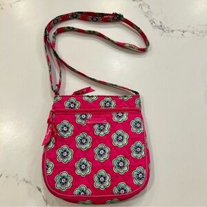 Vera Bradley Pink Crossbody Bag with Geometric Floral Design